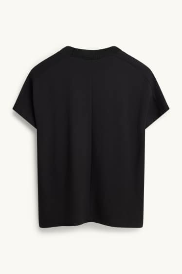 Damen - T-Shirt - Regular Fit - schwarz