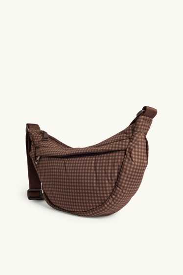 Femmes - Sac à bandoulière - à carreaux - marron