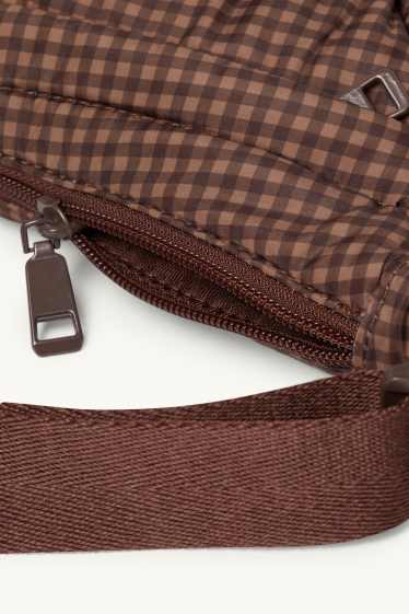 Femmes - Sac à bandoulière - à carreaux - marron