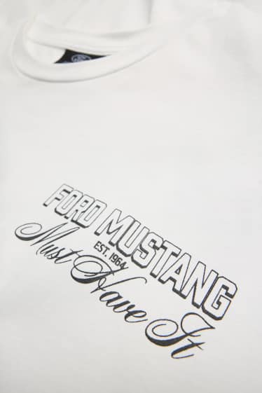 Men - T-shirt - oversized - Ford Mustang - white