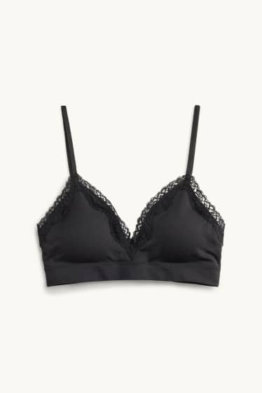 Dames - Bustier - gewatteerd - seamless - zwart