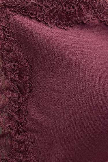 Dames - Bustier - gewatteerd - seamless - bordeaux