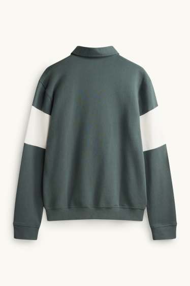Uomo - Felpa - bianco / verde scuro