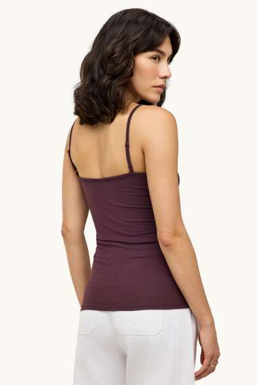 Dames - Set van 2 - top - zwart / beige