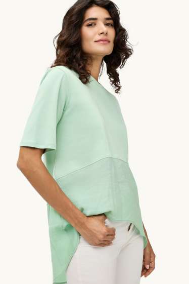 Damen - T-Shirt - Relaxed Fit - türkis