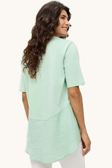 Damen - T-Shirt - Relaxed Fit - türkis
