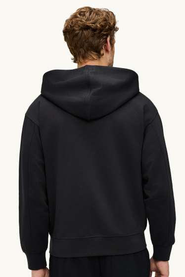 Herren - Sweatjacke mit Kapuze - schwarz