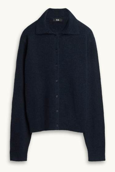 Damen - Strickjacke - dunkelblau