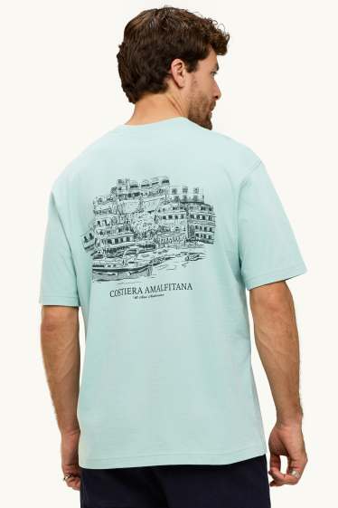 Uomo - T-shirt - relaxed fit - azzurro
