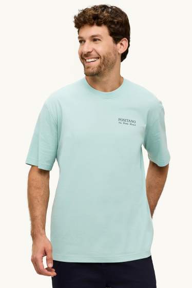 Uomo - T-shirt - relaxed fit - azzurro