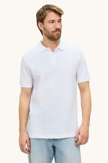 Heren - Poloshirt - regular fit - wit
