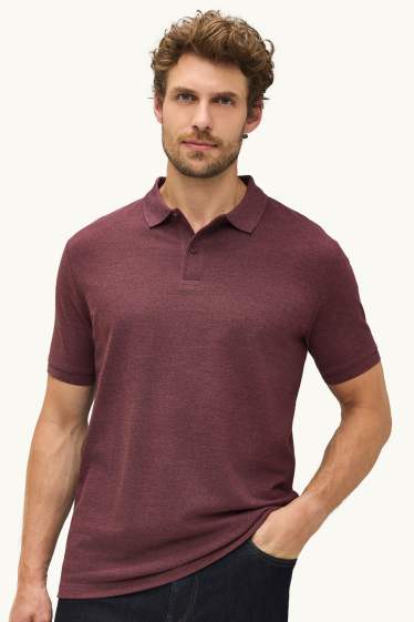 Men - Polo shirt - regular fit - red