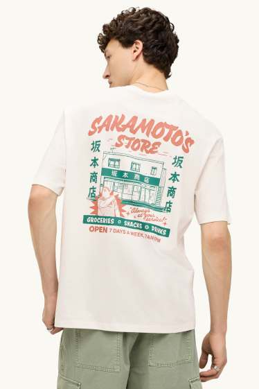 Hommes - T-shirt - relaxed fit - Sakamoto Days - blanc