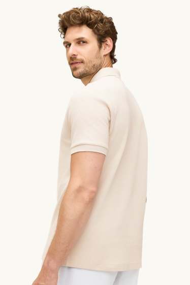 Hommes - Polo - regular fit - finition texturée - gris clair