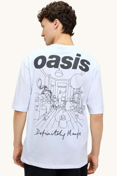 Home - Samarreta de màniga curta - oversized - oasis - blanc