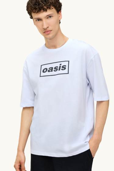 Home - Samarreta de màniga curta - oversized - oasis - blanc