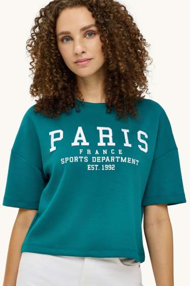 Donna - T-shirt - relaxed fit - turchese