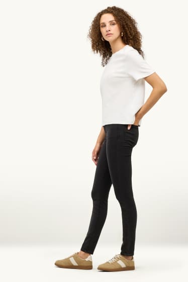 Women - Skinny jeans - mid-rise waist - shaping jeans - black
