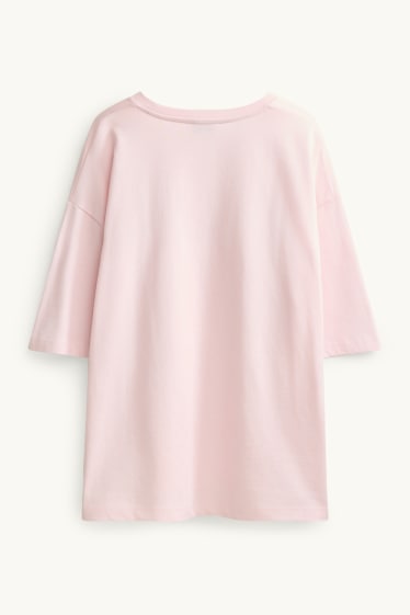 Damen - T-Shirt - Oversized - zartrosa