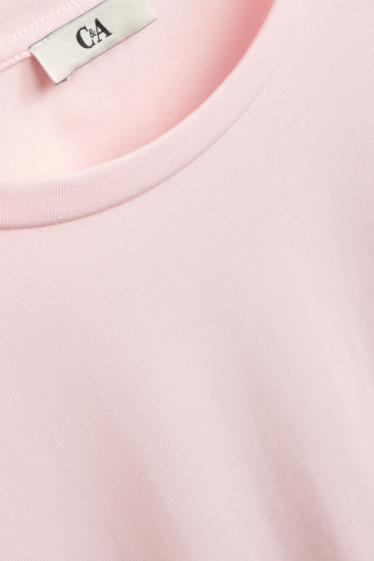 Damen - T-Shirt - Oversized - zartrosa