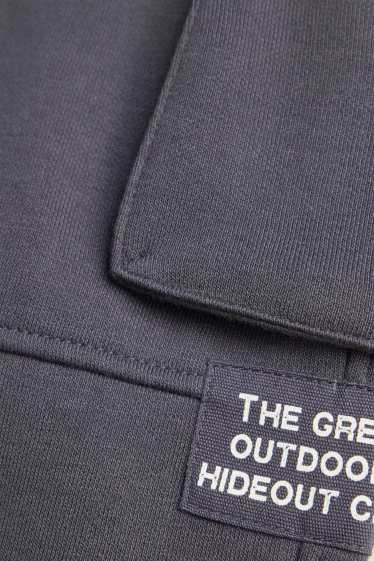 Enfants garçons - Pantalon de jogging cargo - gris foncé