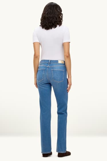 Damen - Straight Jeans - Mid Waist - Shaping-Jeans - LYCRA® - jeansblau