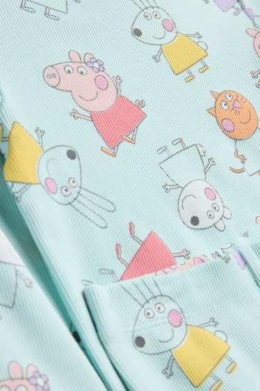 Kinder Mädchen - Peppa Wutz - Pyjama - 2 teilig - gerippt - hellblau
