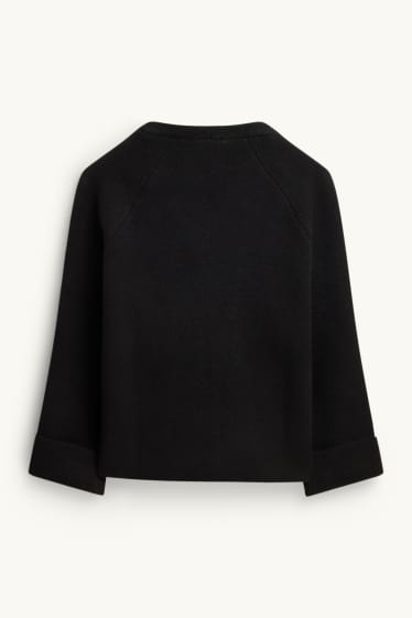 Femei - Cardigan tricotat - negru