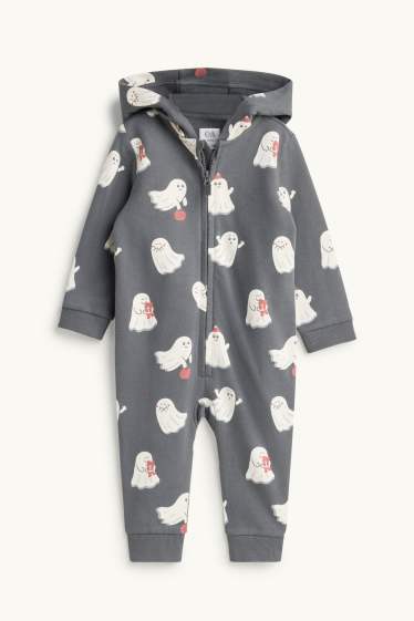 Bébés garçons - Halloween - fantôme - combinaison bébé - gris
