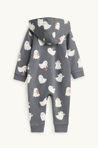 Bébés garçons - Halloween - fantôme - combinaison bébé - gris