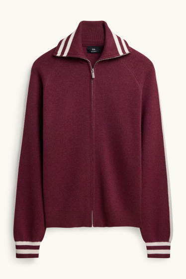 Hommes - Gilet en maille - bordeaux