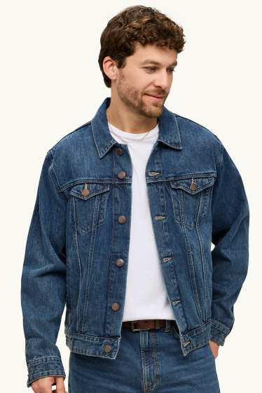 Herren - Jeansjacke - jeansblau