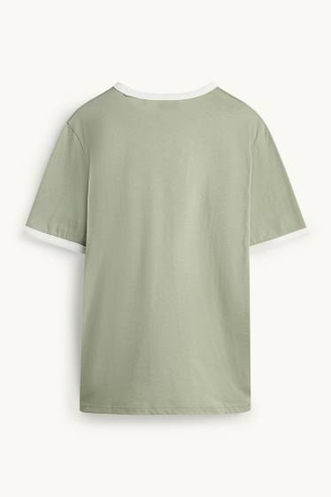 Heren - T-shirt - lichtgroen