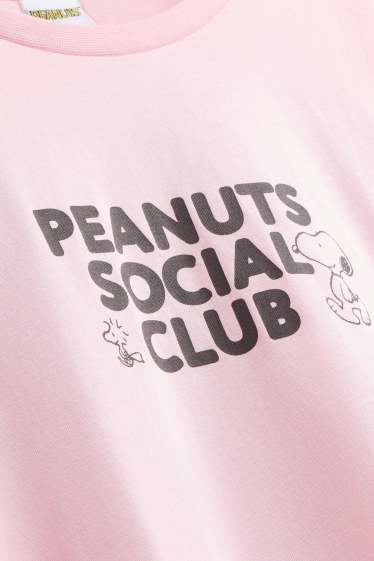 Women - T-shirt - oversized - Peanuts - light rose