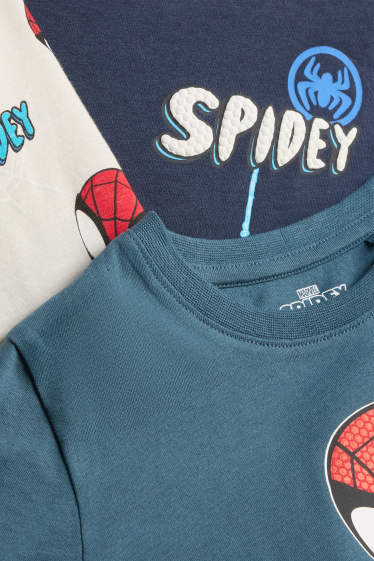 Enfants garçons - Lot de 3 - Spider-Man - haut à manches longues - bleu foncé / blanc crème