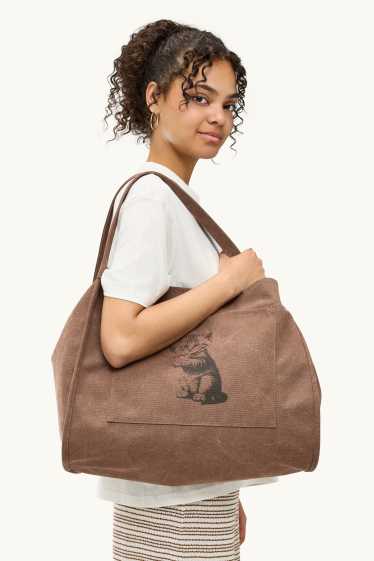 Femei - Geantă shopper mare - maro