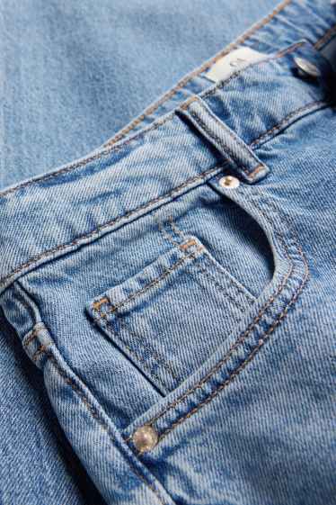Damen - Baggy Jeans - Mid Waist - jeansblau