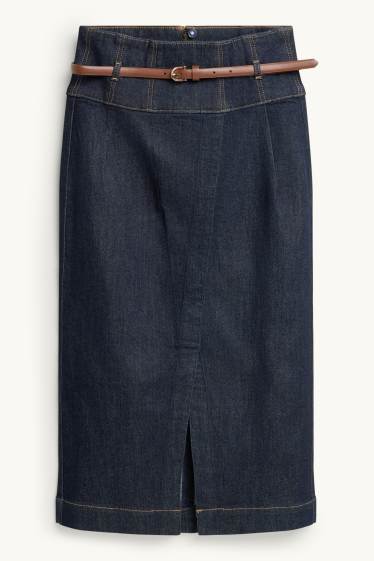 Women - Skirt - denim-dark blue