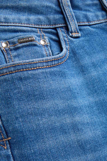 Femei - Slim jeans - talie medie - jeans modelatori - LYCRA® - denim-albastru