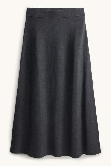 Women - Skirt - gray-melange