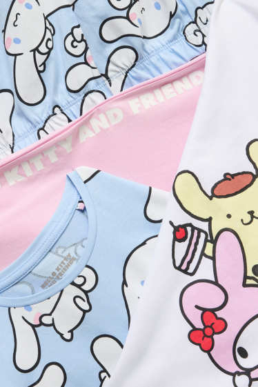 Kinder Mädchen - Multipack 2er - Hello Kitty and Friends - Pyjama - 4 teilig - weiß / blau