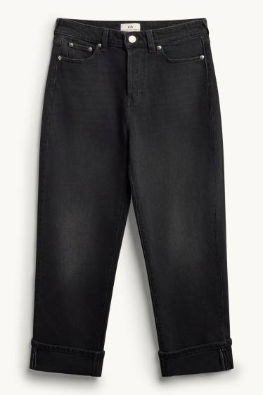 Damen - Boyfriend Jeans - Mid Waist - LYCRA® - dunkeljeansgrau