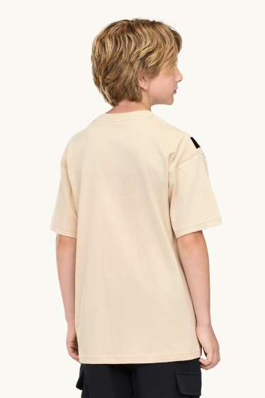 Bambini - Skate - t-shirt con tasca applicata - beige
