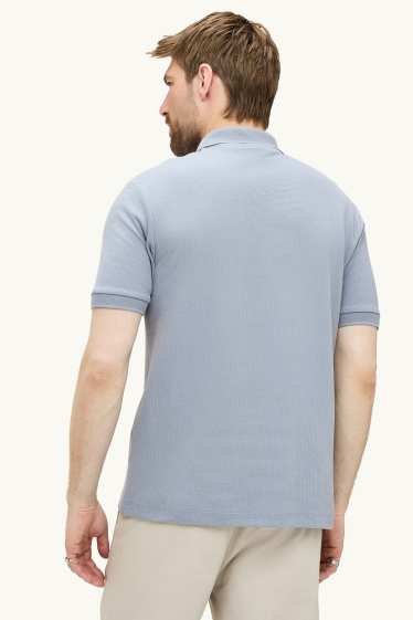 Uomo - Polo - regular fit - tessuto tramato - grigio chiaro