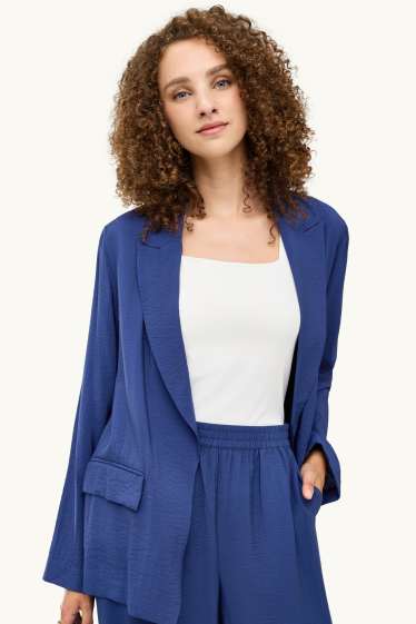 Dames - Business-blazer - regular fit - blauw
