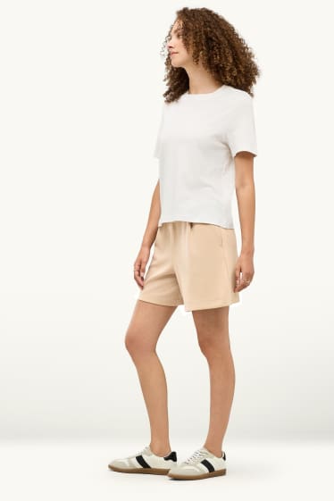 Damen - Shorts - Mid Waist - beige