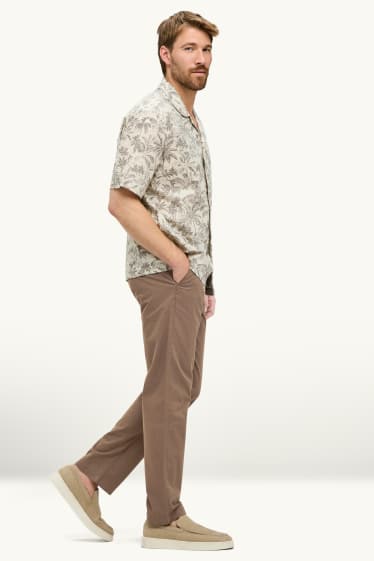 Uomo - Pantaloni chino - tapered fit - marrone