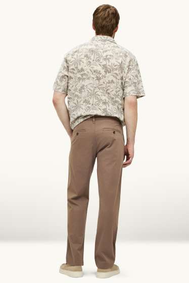 Uomo - Pantaloni chino - tapered fit - marrone