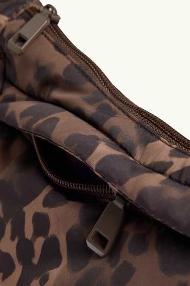 Damen - Umhängetasche - Leo-Print - braun