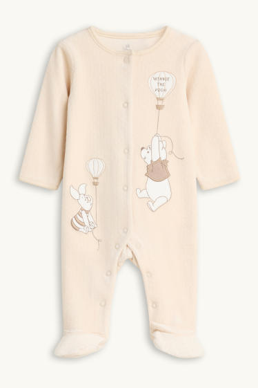 Unisex - Winnie de Pluș - pijama salopetă bebeluși - cu buline - bej